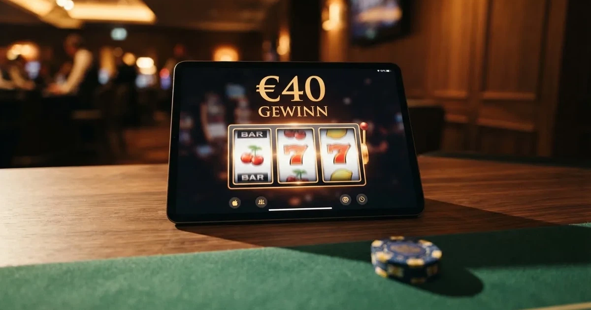 Nahaufnahme eines Tablet-Bildschirms mit einer Transaktionsliste, in der Einzahlung, Bonusgutschrift und Auszahlungsstatus untereinander aufgefuehrt sind.